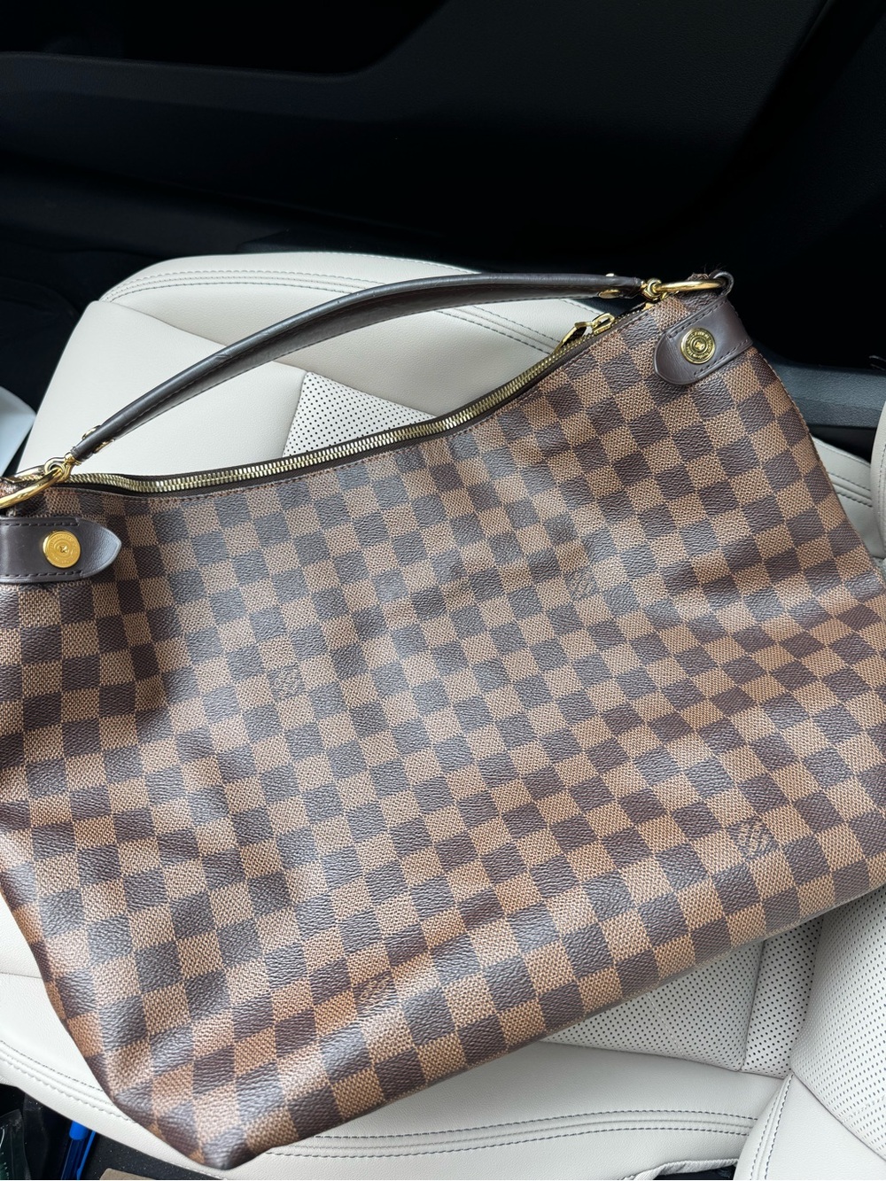 Louis Vuitton Duomo Hobo Ebene Damier Shoulder Bag - Picture 2 of 14